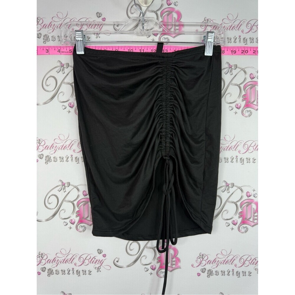 Queen mania skirt tie up Ruched Drawstring Midi Skirt - Women